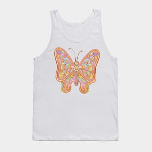 Rainbow vintage butterfly Tank Top